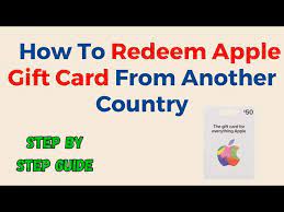 how to redeem apple gift card from