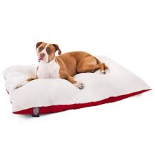 poly cotton sherpa pillow dog bed
