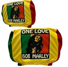 Bob Marley Headrest Cover One Love Car