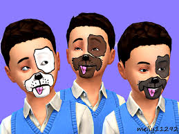 the sims resource kids dog face paint
