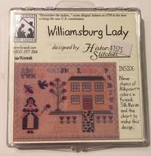 Kreinik Remember The Ladies Williamsburg Lady Cross Stitch Chart Thread Kit