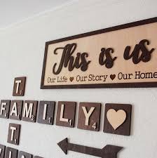 Wooden Scrabble Tiles Wall Art Large