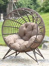 Round Wicker Lounge Chair Zebano