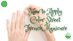 applying french manicure color street