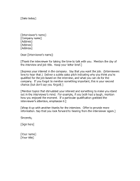 interview thank you letter template