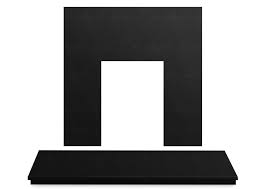 Black Granite Stone Back Panel Hearth