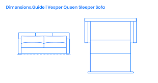 Vesper Queen Sleeper Sofa Dimensions