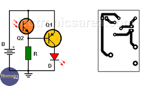 Automatic Night Light Circuit With One Led Electronics Area