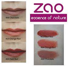 zao organic vegan lipstick swatch and