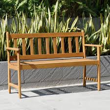 2 Seater Lanai Wooden Outdoor Garden Bench