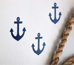 Navy Anchor Stick On Wall Decals