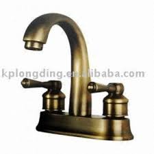 two handles antique brass centerset