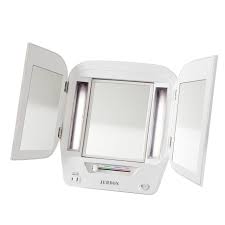 jerdon modern tri fold makeup mirror
