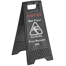 lavex 25 black caution wet floor sign