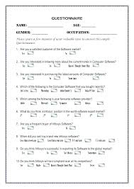 Create Questionnaire A Survey Template In Word Free Site Technical