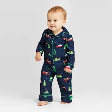 Toddler Holiday Car Flannel Pajama Set Wondershop Navy 18m