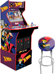 arcade1up x men arcade with stool