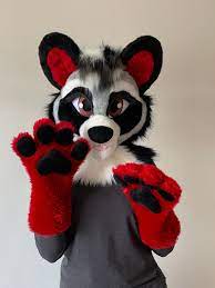 Raccoon Fursuit Partial Raccoon Mask Raccoon Fursuit Head - Etsy