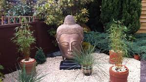 garden with buddha statue