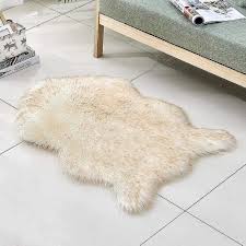 fluffy faux fur sheepskin rug fruugo ie