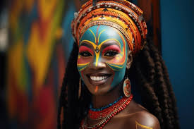 beautiful african young woman smiling