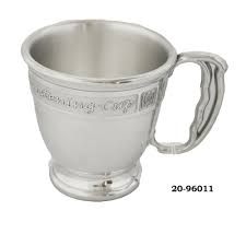 pewter celtic christening cup