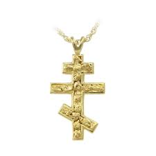russian orthodox cross pendant with