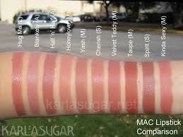 mac lipstick swatches musely