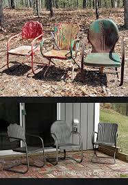 paint old rusty outdoor metal chairs