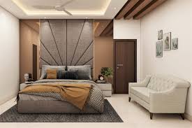 modern guest bedroom design with sofa