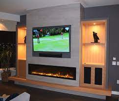 Fireplace And Tv Unit In Living Room
