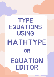 Maths Equations Using Equation Editor