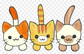 Three Cute Kittens By Paintedfairytale - Three Kittens Cartoon - Free  Transparent PNG Clipart Images Download