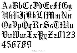 old english font gothic font