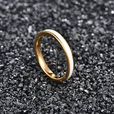 nuncad 3mm tungsten carbide ring gold
