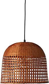 Amazon Brand Stone Beam Modern Woven Bamboo Basket Ceiling Pendant Chandelier Fixture With Light Bulb 15 5 X 15 5 X 75 Inches 60 Inch Cord Amazon Com