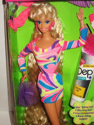 totally hair barbie doll blonde vine 1991 dep styling gel 1112