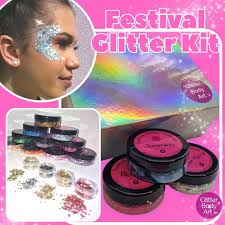 festival glitter makeup kit chunky