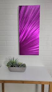 purple abstract painting metal wall art