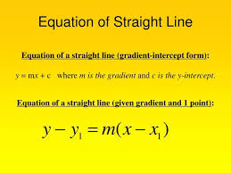 Ppt Equation Of Straight Line
