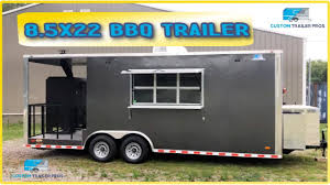 8 5x22 bbq food trailer with smoker