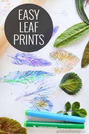 easy leaf printing pickles