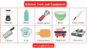 kitchen tools and equipment in english