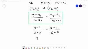 Write In Point Slope Form An Equation