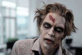 gloomy male zombie with se makeup