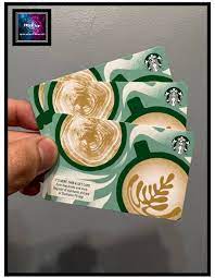 starbucks card green cup sb paper card