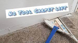 how to lift carpet without tools you