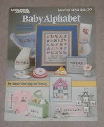 Leisure Arts Cross Stitch Chart Leaflet Baby Alphabet Birth