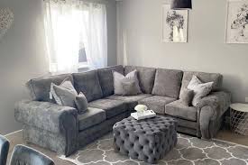 Grey Fabric Corner Sofa Furniturein