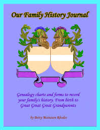 Family History Journal Workbook 32 Pages Blank Charts Family